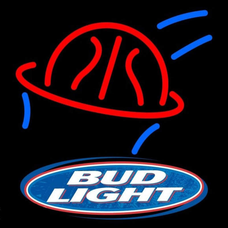 Bud Light Basketball Beer Sign Neonkyltti