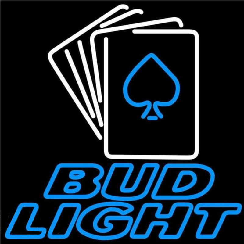 Bud Light Cards Beer Sign Neonkyltti