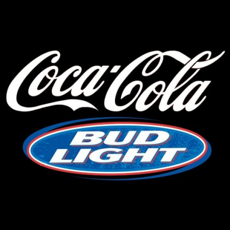 Bud Light Coca Cola White Beer Sign Neonkyltti