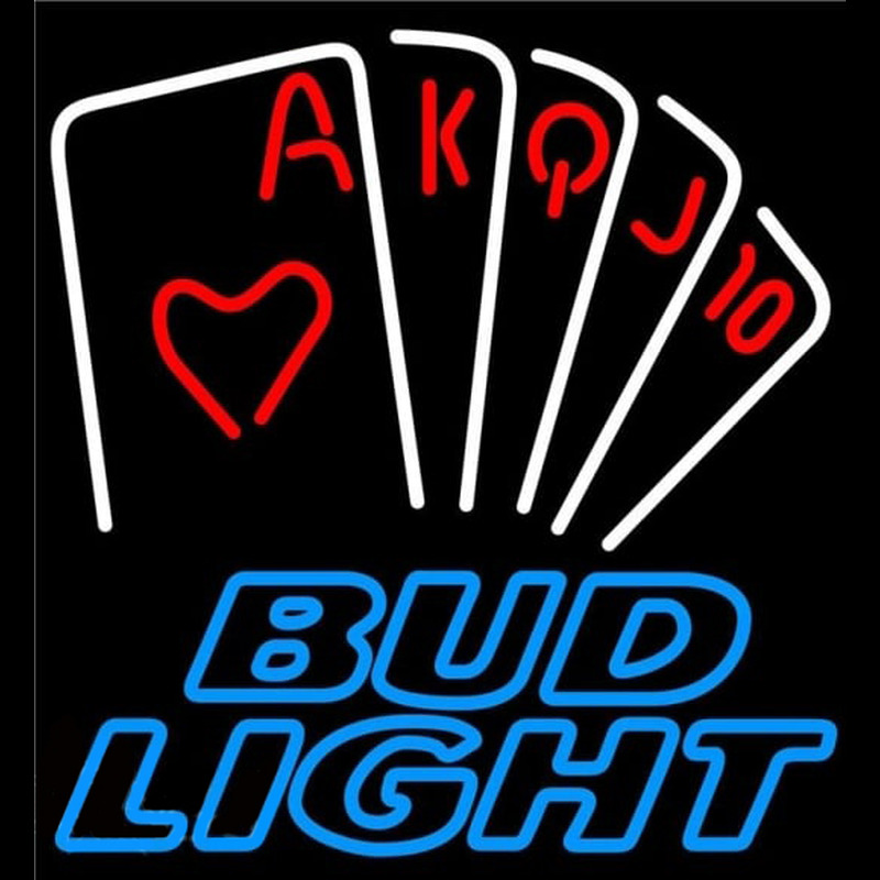 Bud Light Poker Series Beer Sign Neonkyltti