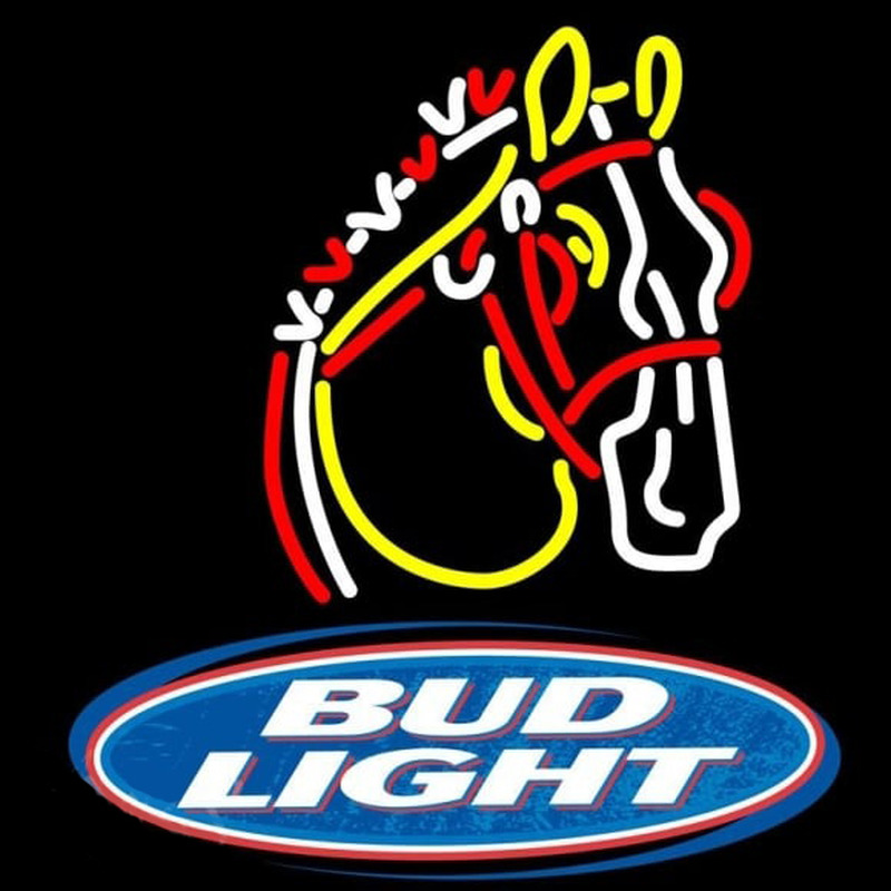 Budlight Logo Horse Beer Sign Neonkyltti