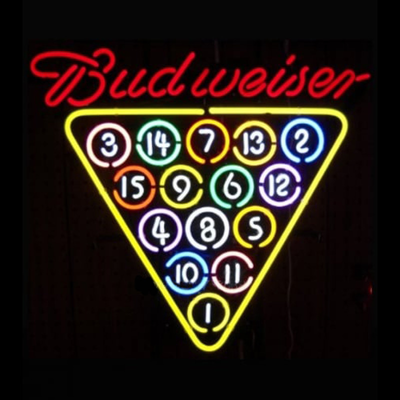 Budweiser 15 Ball Rack Neonkyltti