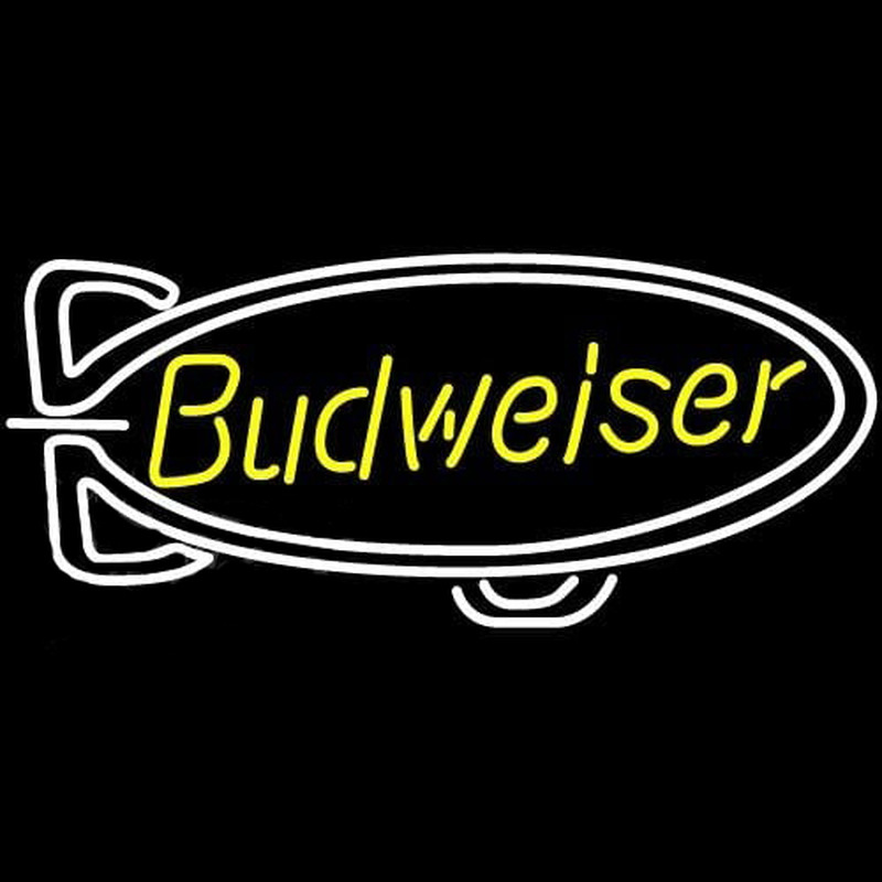 Budweiser Blimp Beer Sign Neonkyltti