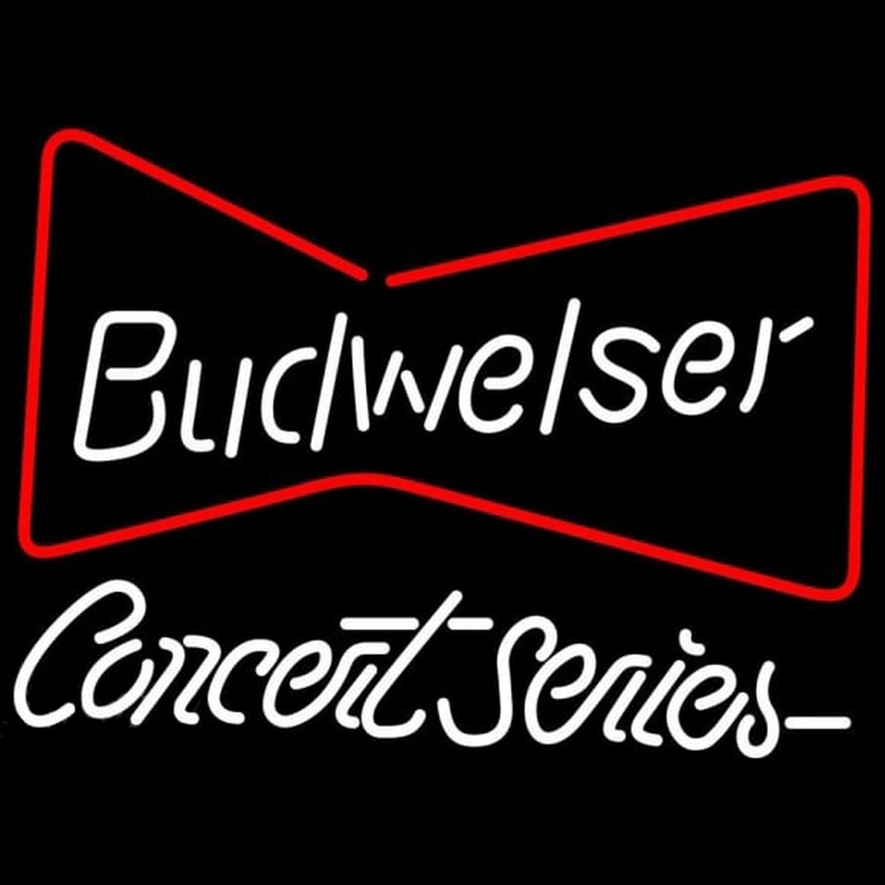 Budweiser Bowtie Concert Series Beer Sign Neonkyltti