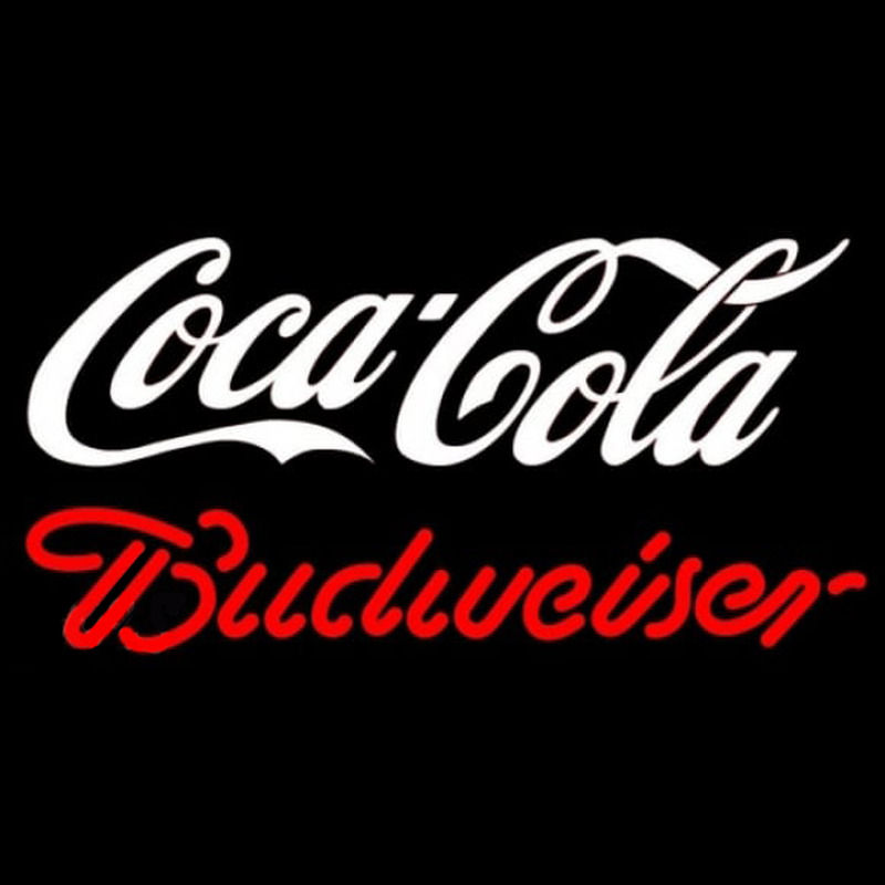 Budweiser Coca Cola White Beer Sign Neonkyltti