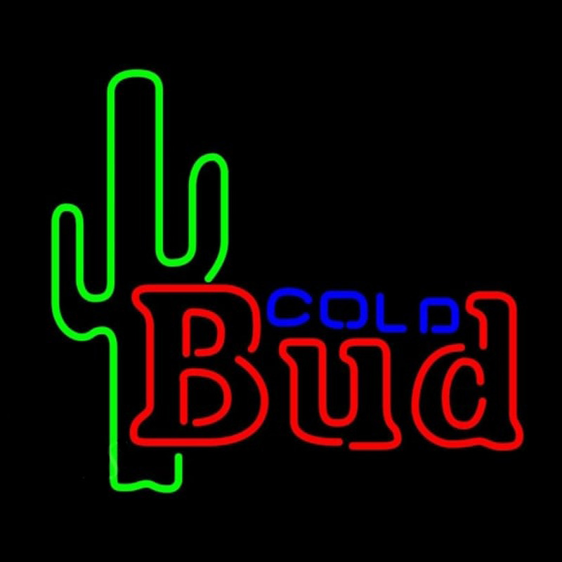 Budweiser Cold Cactus Beer Sign Neonkyltti