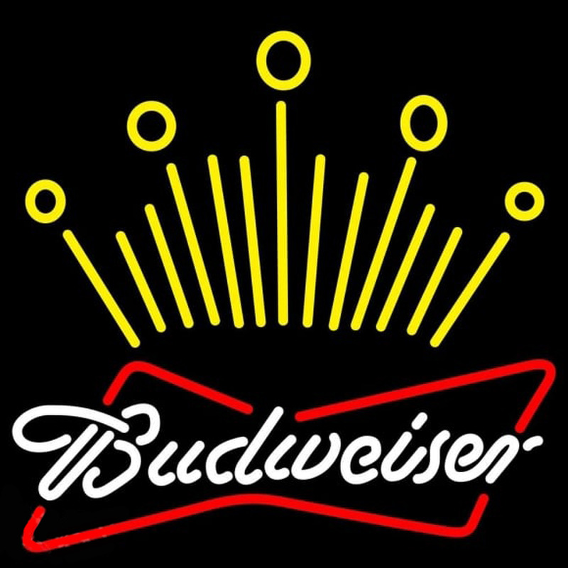 Budweiser Crown Beer Sign Neonkyltti