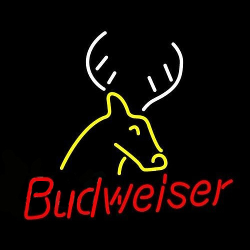 Budweiser Deer Beer Sign Neonkyltti