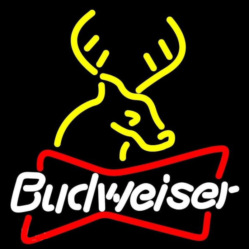 Budweiser Deer Beer Sign Neonkyltti