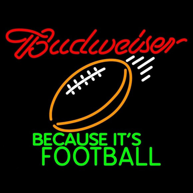 Budweiser Football Beer Sign Neonkyltti