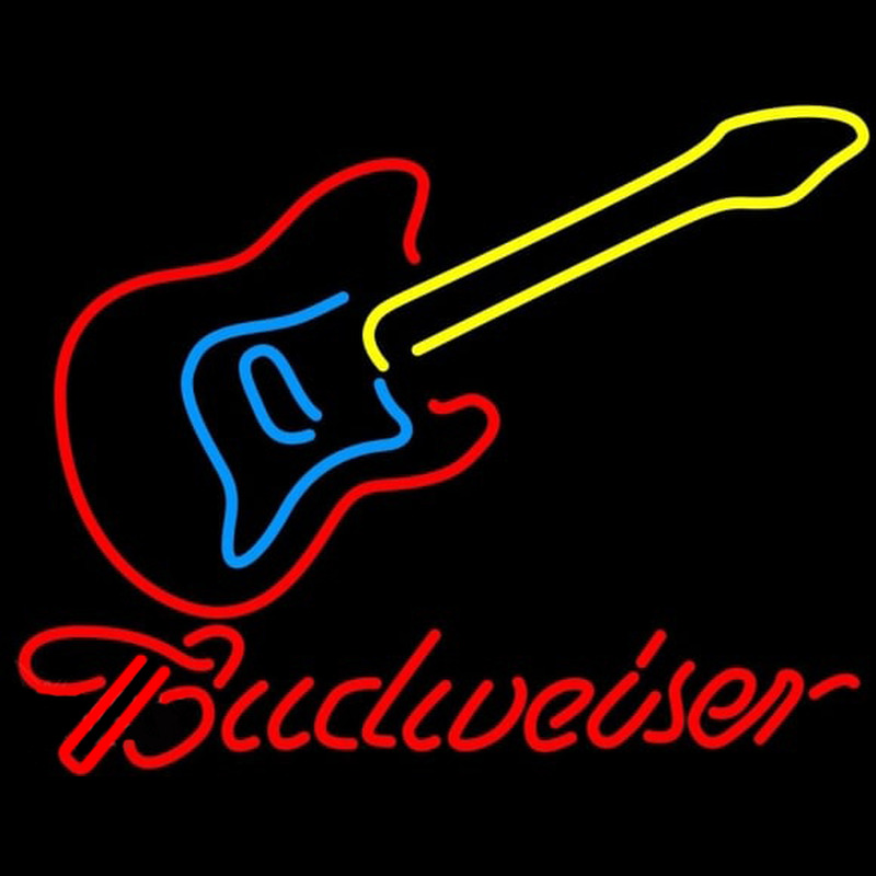 Budweiser Guitar Beer Sign Neonkyltti