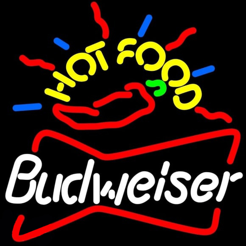 Budweiser Hot Food Beer Sign Neonkyltti