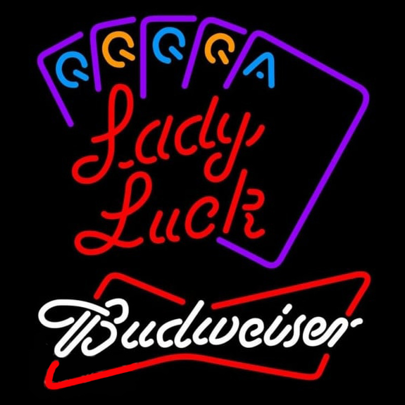 Budweiser Lady Luck Series Beer Sign Neonkyltti