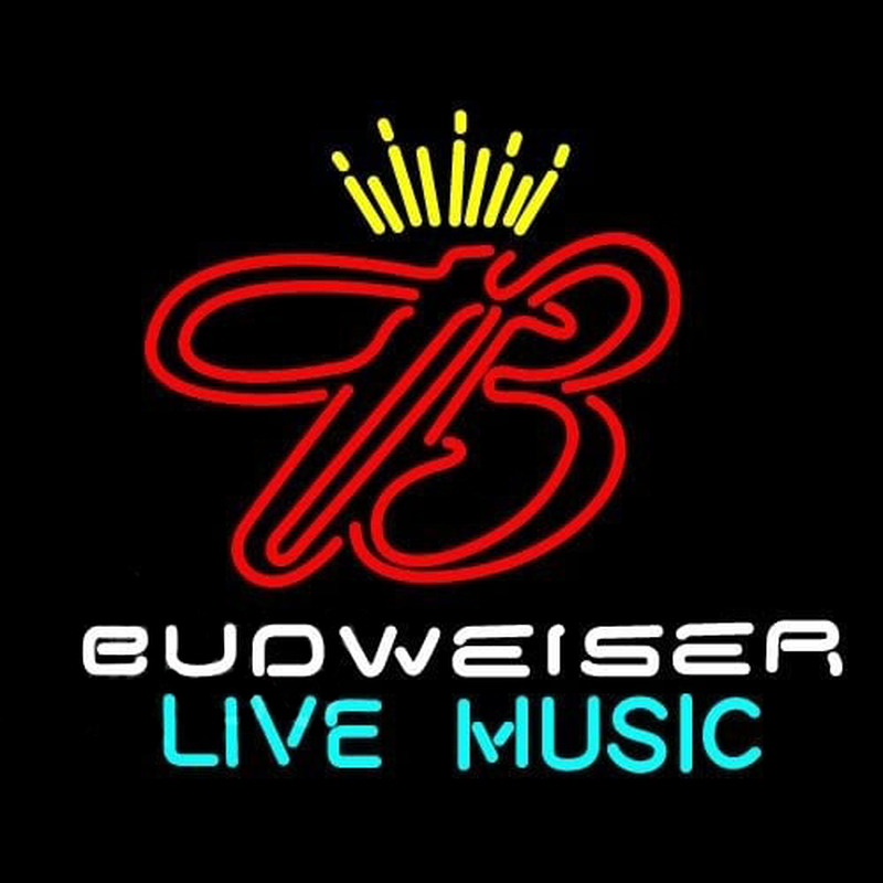 Budweiser Live Music 2 Beer Sign Neonkyltti