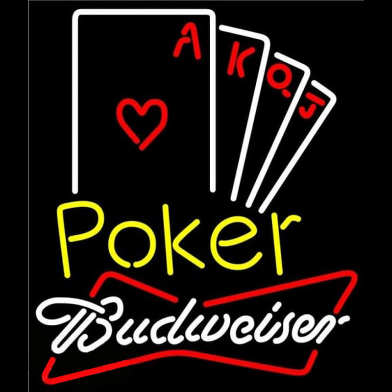 Budweiser Poker Ace Series Beer Sign Neonkyltti