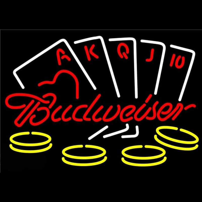 Budweiser Poker Ace Series Beer Sign Neonkyltti