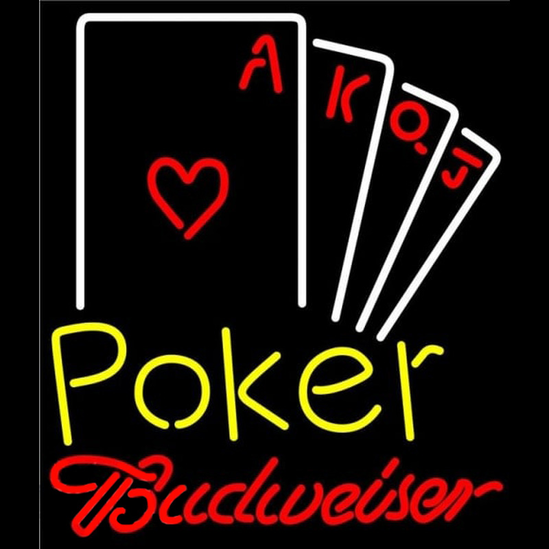 Budweiser Poker Ace Series Beer Sign Neonkyltti