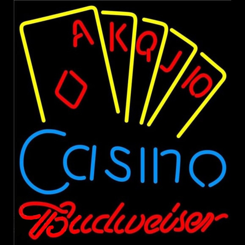 Budweiser Poker Casino Ace Series Beer Sign Neonkyltti