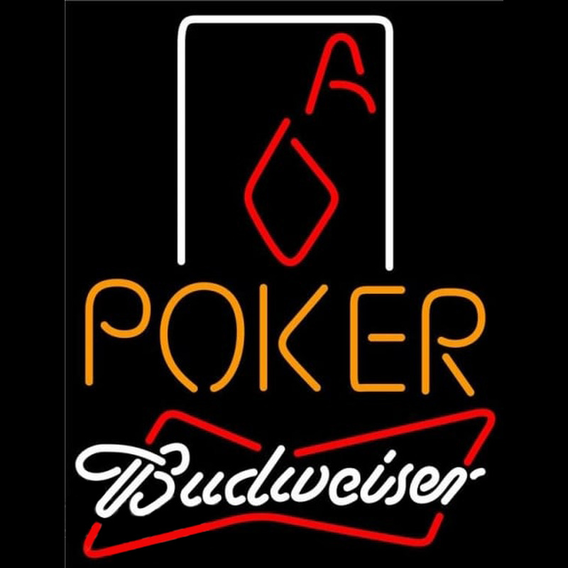 Budweiser Poker Squver Ace Beer Sign Neonkyltti