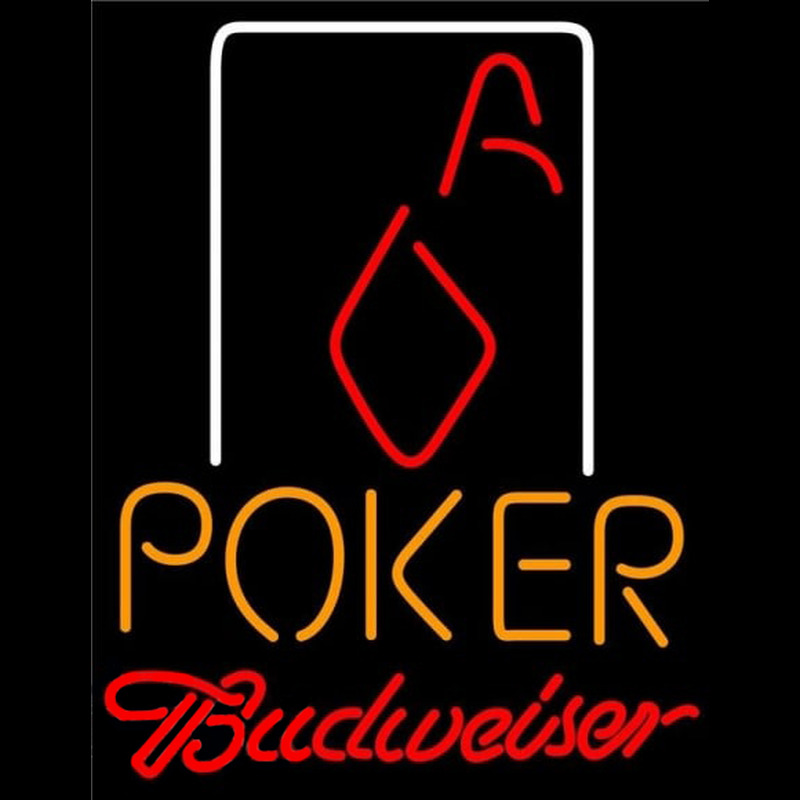 Budweiser Poker Squver Ace Beer Sign Neonkyltti