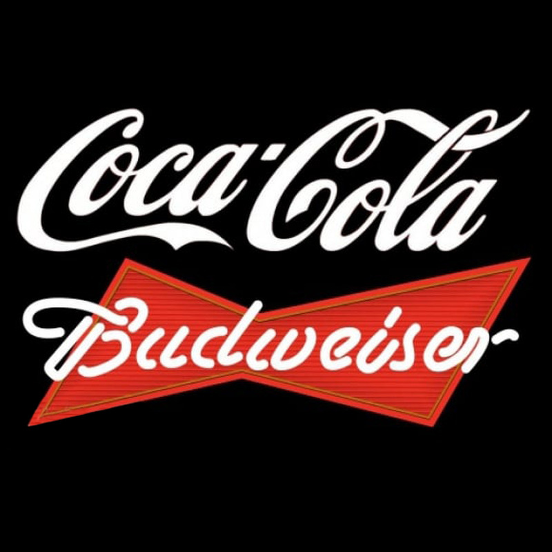 Budweiser Red Coca Cola White Beer Sign Neonkyltti