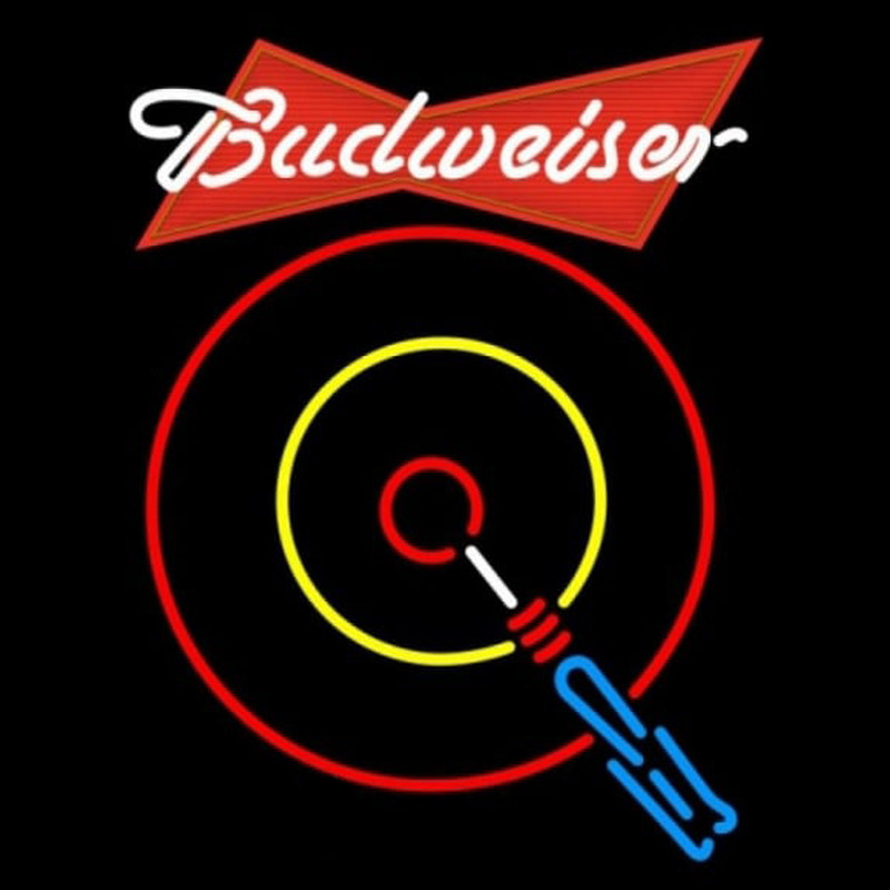 Budweiser Red Darts Beer Sign Neonkyltti