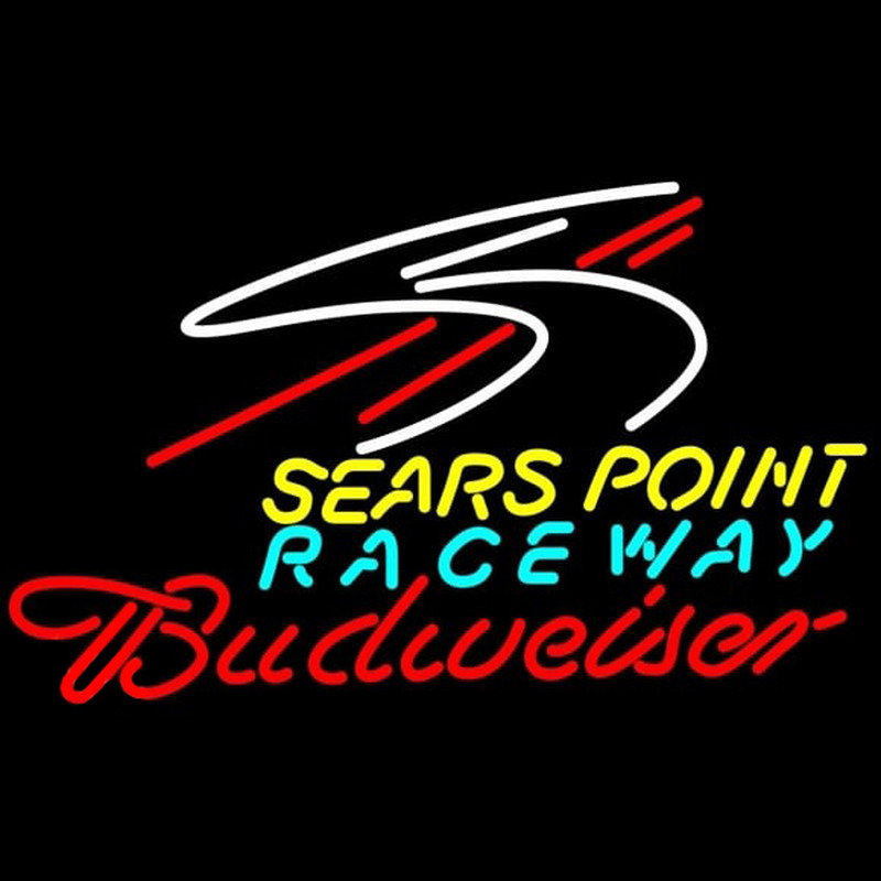 Budweiser Sears Point Raceway Beer Sign Neonkyltti