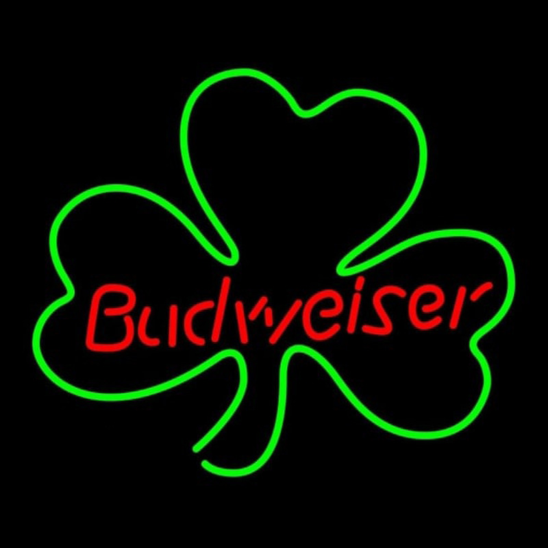 Budweiser Shamrock Beer Sign Neonkyltti