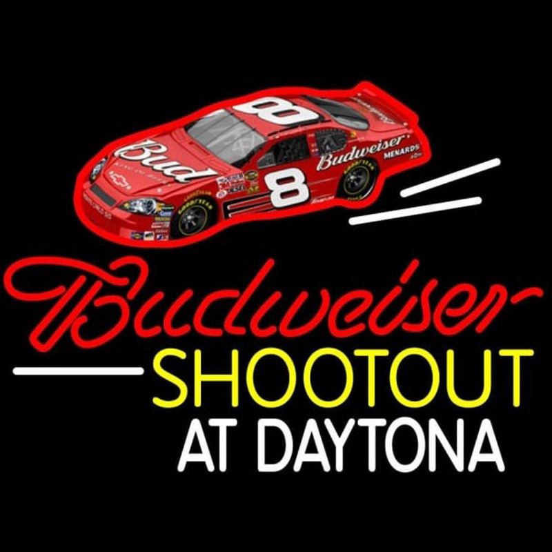 Budweiser Shootout Beer Sign Neonkyltti