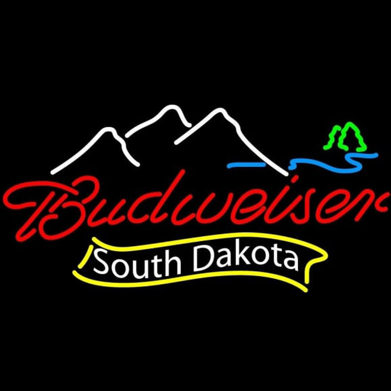 Budweiser South Dakota Beer Sign Neonkyltti