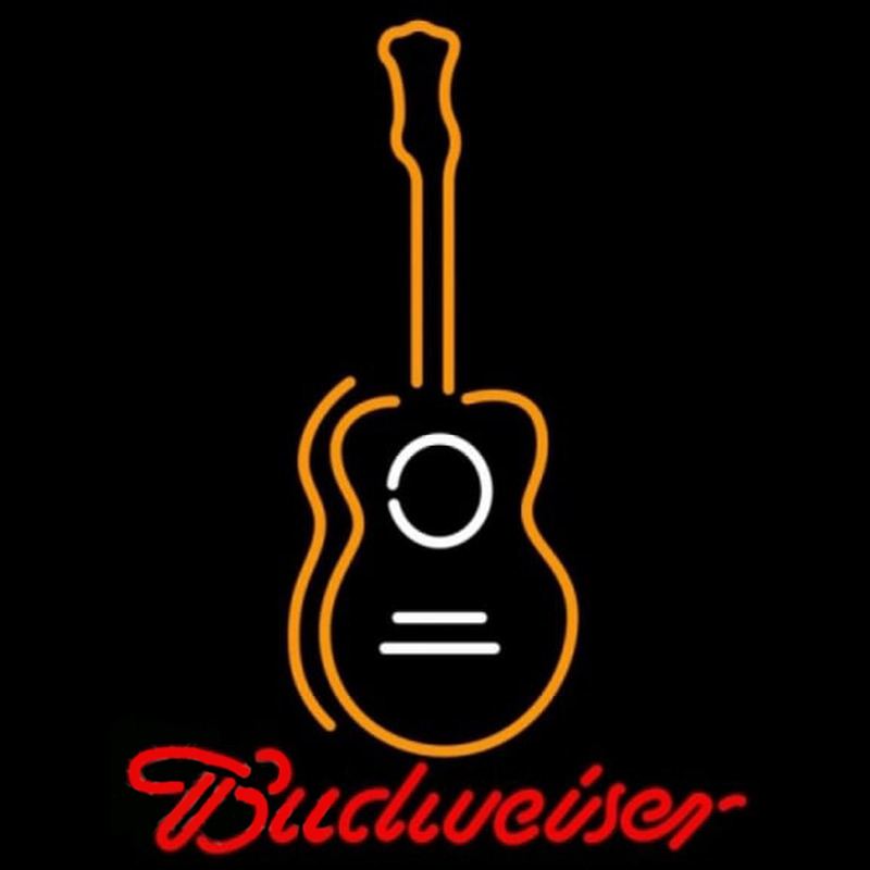 Budweiser Wall Guitar Beer Sign Neonkyltti