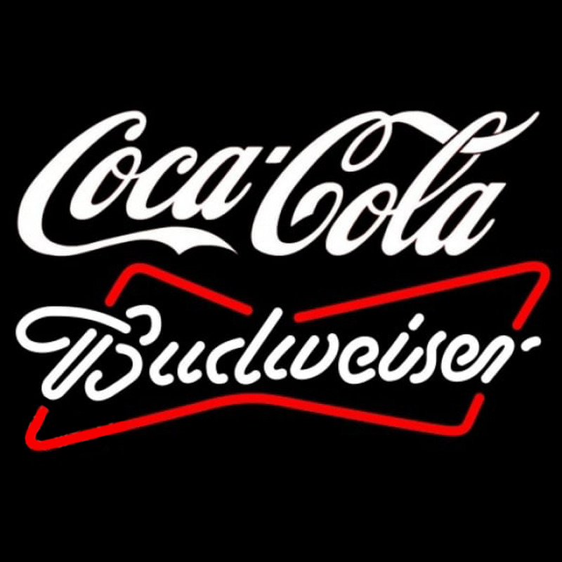 Budweiser White Coca Cola White Beer Sign Neonkyltti