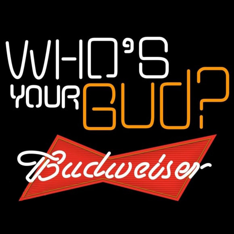 Budweiser Whos Your Bud Beer Sign Neonkyltti