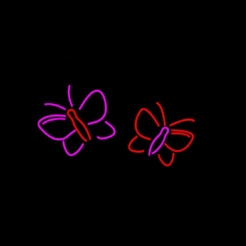 Butterflies Logo Neonkyltti