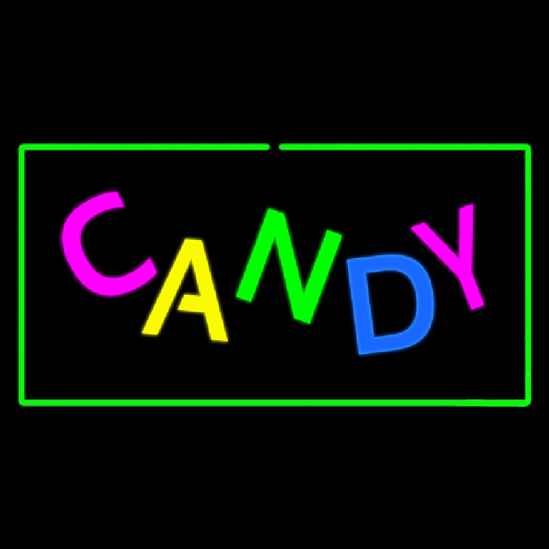 Candy Rectangle Green Neonkyltti