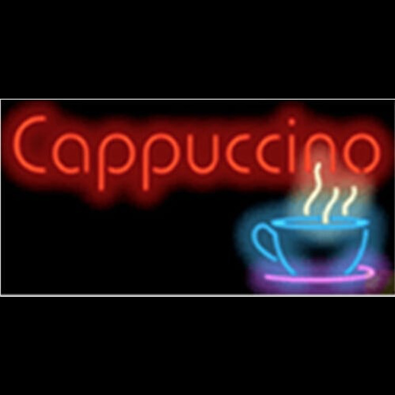 Cappuccino Cafe Food Neonkyltti