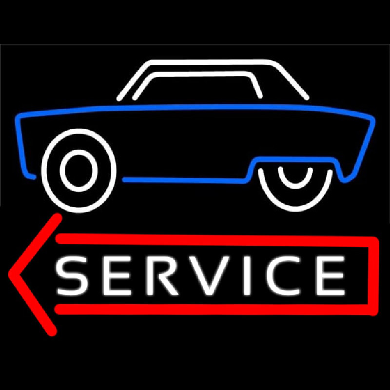 Car Logo Service 1 Neonkyltti