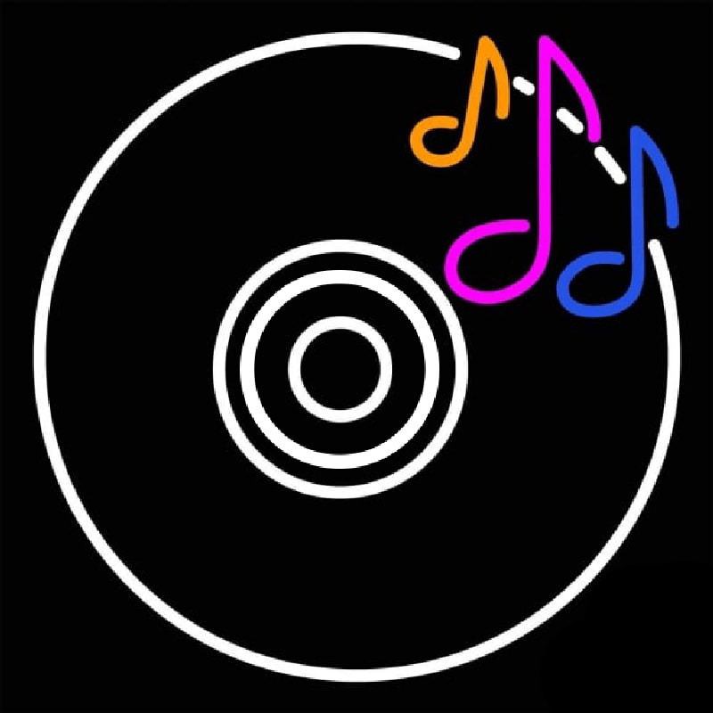 Cd Musical Note Neonkyltti