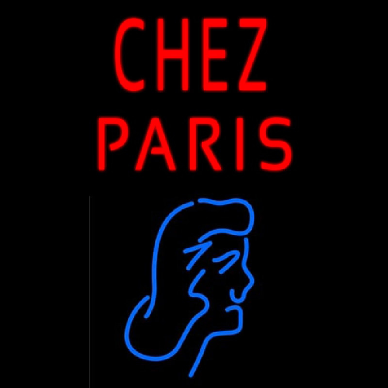 Chez Paris With Girl Neonkyltti