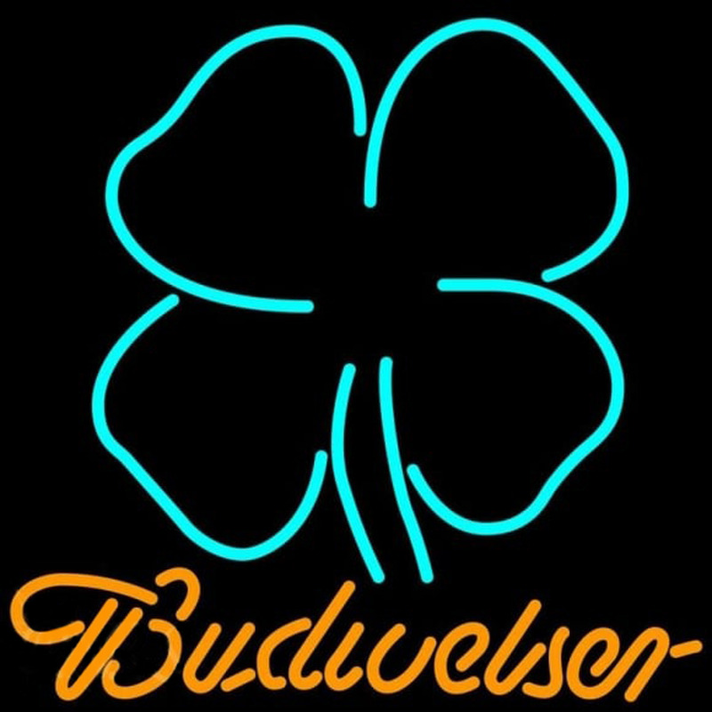 Clover Budweiser Beer Sign Neonkyltti