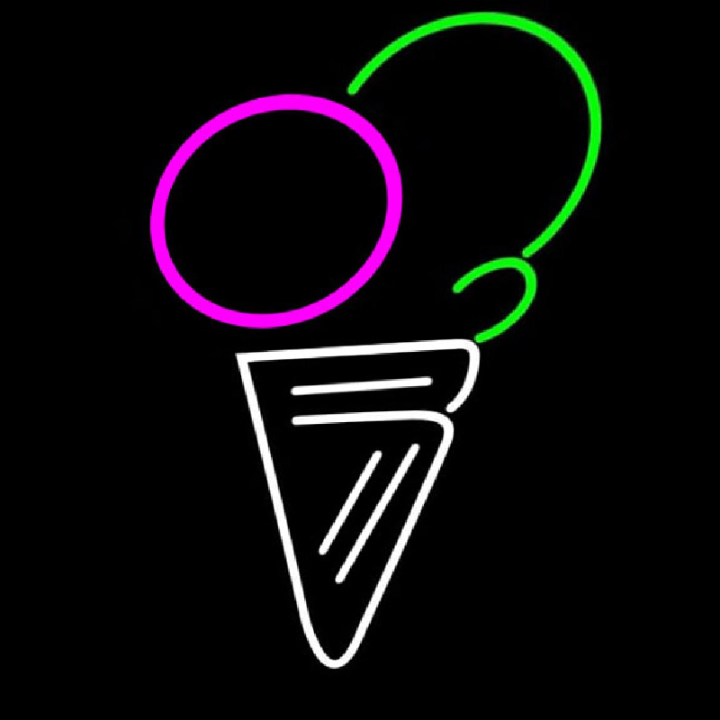 Cone Multicolored Ice Cream Neonkyltti