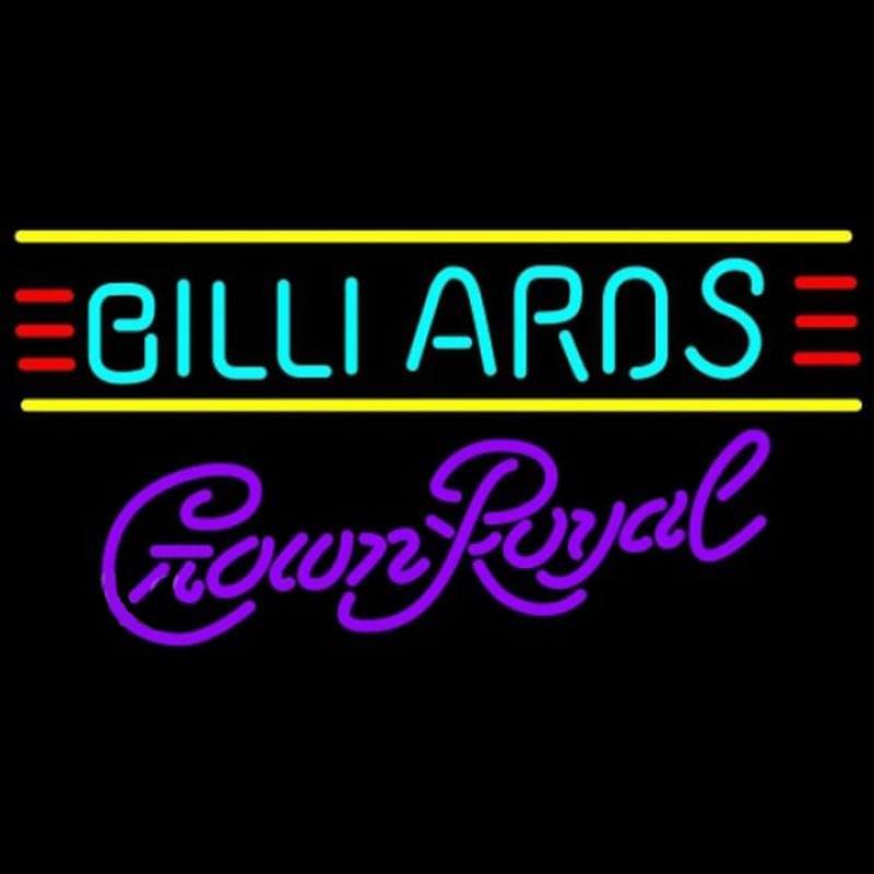 Crown Royal Billiards Te t Borders Pool Beer Sign Neonkyltti