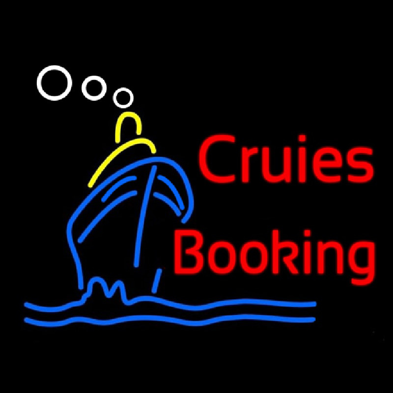 Cruise Booking Neonkyltti