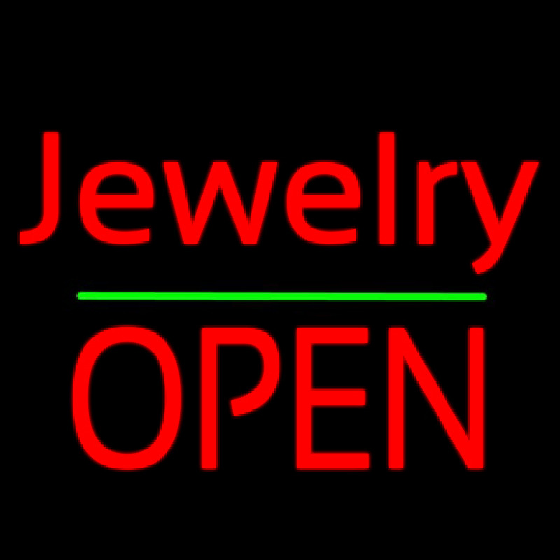 Cursive Jewelry Green Line Open Neonkyltti