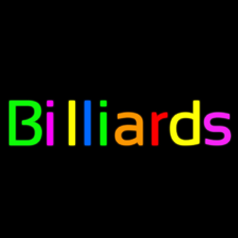 Cursive Letter Billiards 1 Neonkyltti