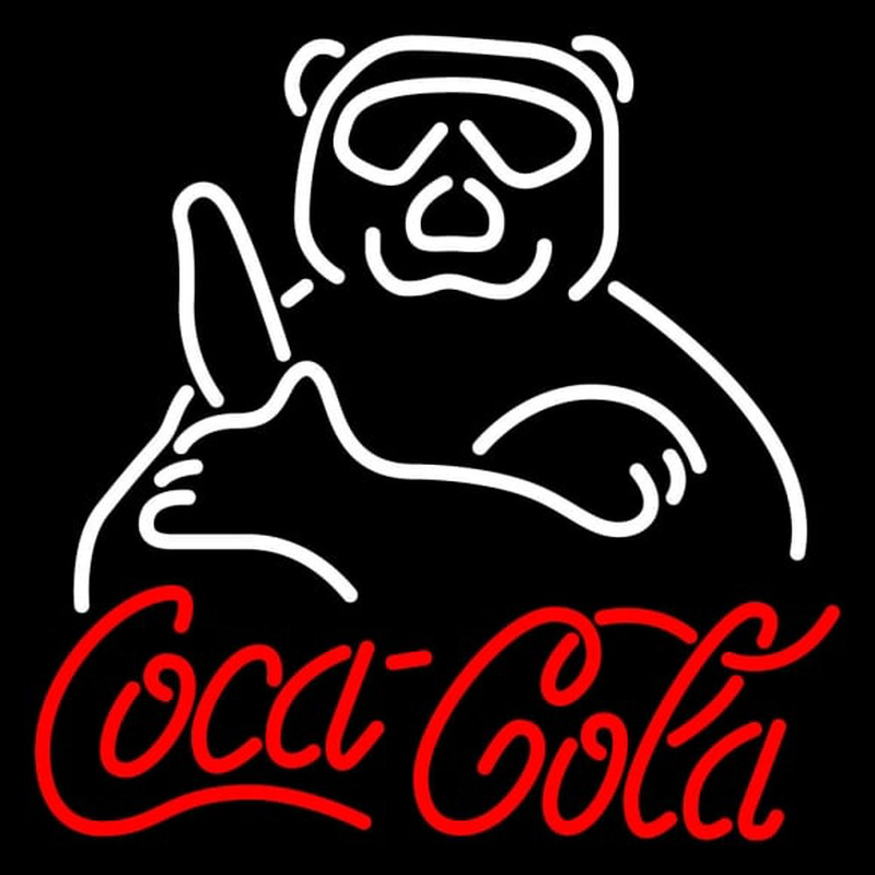 Custom Coca Cola Sign With Panda Neonkyltti