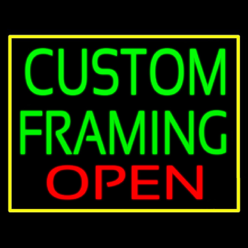 Custom Framing Open Frame Border Neonkyltti