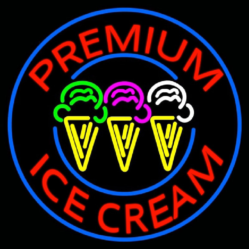 Custom Premium Ice Cream Neonkyltti