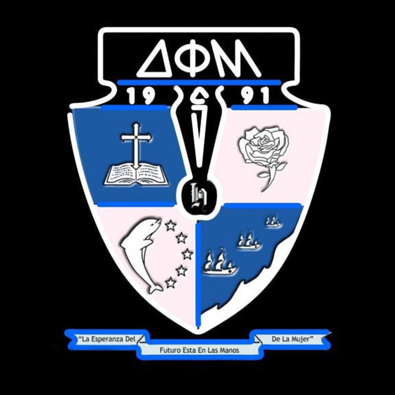 Delta Phi Mu Latina Greek Logo Neonkyltti