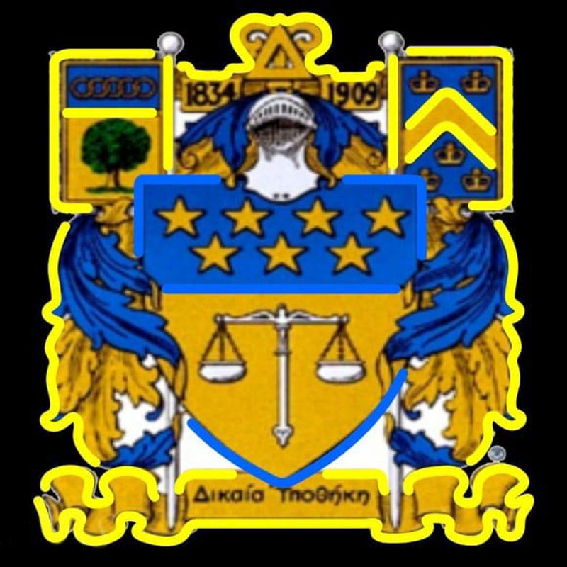 Delta Upsilon Chapters Logo Neonkyltti